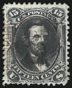 Sale 1074, Lot 877, 15c 1866 Issue (Scott 77)