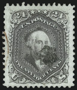 Sale 1074, Lot 879, 24c Lilac and Blackish Violet Shades, 1863 Issue (Scott 78-78c)