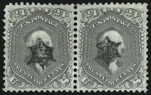 Sale 1074, Lot 880, 24c Lilac and Blackish Violet Shades, 1863 Issue (Scott 78-78c)