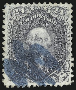 Sale 1074, Lot 881, 24c Lilac and Blackish Violet Shades, 1863 Issue (Scott 78-78c)