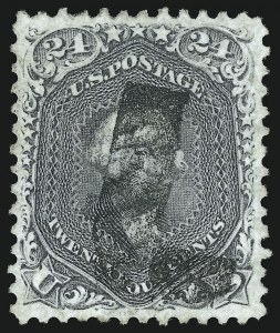 Sale 1074, Lot 886, 24c Lilac and Blackish Violet Shades, 1863 Issue (Scott 78-78c)