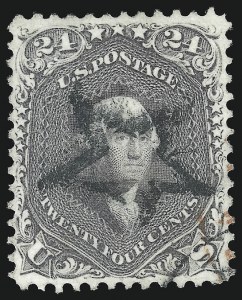 Sale 1074, Lot 887, 24c Lilac and Blackish Violet Shades, 1863 Issue (Scott 78-78c)