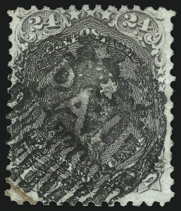 Sale 1074, Lot 888, 24c Lilac and Blackish Violet Shades, 1863 Issue (Scott 78-78c)