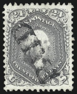 Sale 1074, Lot 890, 24c Lilac and Blackish Violet Shades, 1863 Issue (Scott 78-78c)