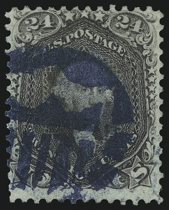 Sale 1074, Lot 898, 24c Lilac and Blackish Violet Shades, 1863 Issue (Scott 78-78c)