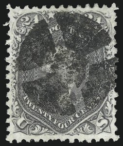 Sale 1074, Lot 901, 24c Lilac and Blackish Violet Shades, 1863 Issue (Scott 78-78c)