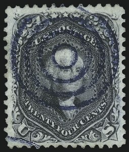 Sale 1074, Lot 906, 24c Lilac and Blackish Violet Shades, 1863 Issue (Scott 78-78c)