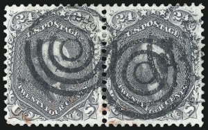 Sale 1074, Lot 907, 24c Lilac and Blackish Violet Shades, 1863 Issue (Scott 78-78c)