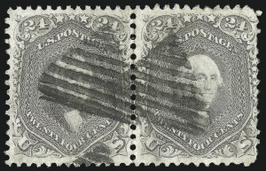 Sale 1074, Lot 908, 24c Lilac and Blackish Violet Shades, 1863 Issue (Scott 78-78c)