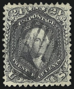 Sale 1074, Lot 909, 24c Lilac and Blackish Violet Shades, 1863 Issue (Scott 78-78c)