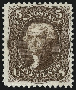 Sale 1077, Lot 112, 1875 Re-Issue of 1861-66 Issue (Scott 102-111)