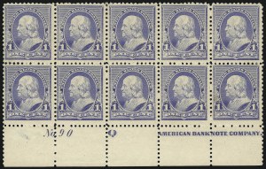 Sale 1077, Lot 163, 1890-93 Issue (Scott 219-229)