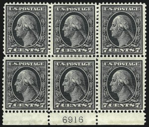 Sale 1077, Lot 253, 1912-15 Washington-Franklin Issues (Scott 405-461)