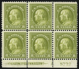 Sale 1077, Lot 255, 1912-15 Washington-Franklin Issues (Scott 405-461)