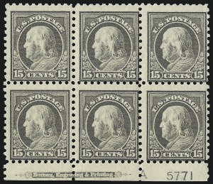 Sale 1077, Lot 268, 1912-15 Washington-Franklin Issues (Scott 405-461)