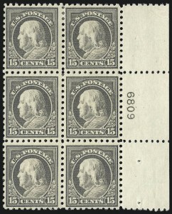 Sale 1077, Lot 270, 1912-15 Washington-Franklin Issues (Scott 405-461)