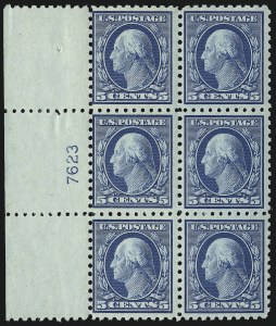 Sale 1077, Lot 281, 1916-19 Issues (Scott 462-524), 5c Blue (466) Sale 1077, Lot 281, 1916-19 Issues (Scott 462-524)