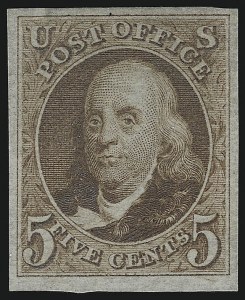 Sale 1077, Lot 40, 1847 Issue and 1875 Reproduction (Scott 1-4)