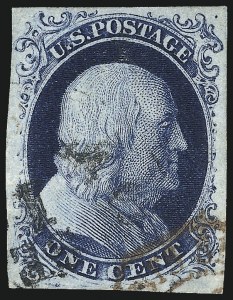 Sale 1077, Lot 45, 1851-56 Issue (Scott 5-17)