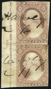 Sale 1077, Lot 50, 1851-56 Issue (Scott 5-17)