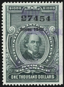 Sale 1077, Lot 523A, Revenues (First Issue thru Stock Transfer)