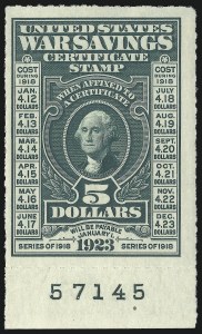 Sale 1077, Lot 562, Savings Stamps (PS, WS, TS)