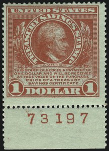 Sale 1077, Lot 567, Savings Stamps (PS, WS, TS)