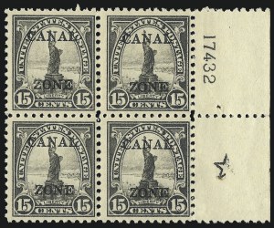 Sale 1077, Lot 572, U.S. Possessions (Canal Zone)