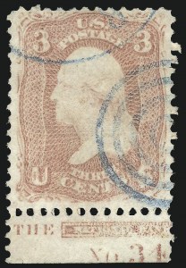 Sale 1077, Lot 85, 1861-66 Issue (Scott 56-78)