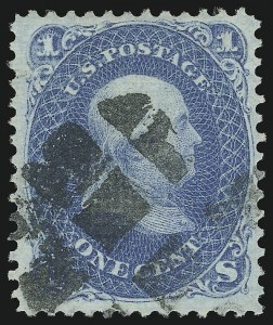 Sale 1077, Lot 95, 1867-68 Grilled Issue (Scott 79-101)