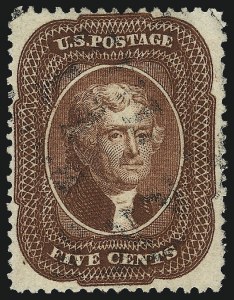 Sale 1078, Lot 105, 1c-90c 1857-60 Issue (Scott 19-39)