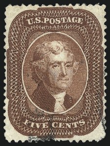 Sale 1078, Lot 106, 1c-90c 1857-60 Issue (Scott 19-39)