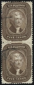 Sale 1078, Lot 109, 1c-90c 1857-60 Issue (Scott 19-39)