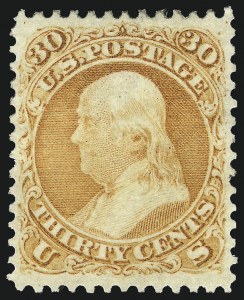 Sale 1078, Lot 172, 1861-68 Issue (Scott 71-78), 30c Orange (71) Sale 1078, Lot 172, 1861-68 Issue (Scott 71-78)