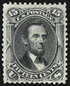 Sale 1078, Lot 182, 1861-68 Issue (Scott 71-78), 15c Black (77) Sale 1078, Lot 182, 1861-68 Issue (Scott 71-78)