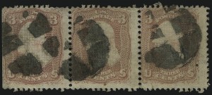 Sale 1078, Lot 196, 1867-68 Grilled Issue and 1875 Re-Issue (Scott 79-111)