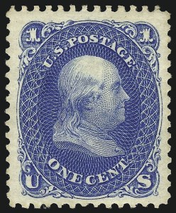 Sale 1078, Lot 207, 1867-68 Grilled Issue and 1875 Re-Issue (Scott 79-111)