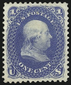 Sale 1078, Lot 208, 1867-68 Grilled Issue and 1875 Re-Issue (Scott 79-111)