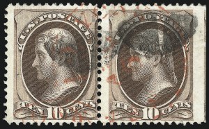 Sale 1078, Lot 274, 1870 National Bank Note Co. Grilled Issue (Scott 134-144)