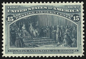 Sale 1078, Lot 342, 1893 Columbian Issue (Scott 230-245)