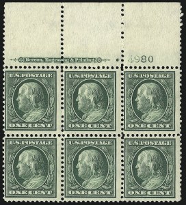 Sale 1078, Lot 463, 1908-15 Washington-Franklin Issues
