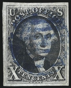 Sale 1078, Lot 51, 10c 1847 Issue, 1875 Reproduction of 1847 Issue (Scott 2-4)