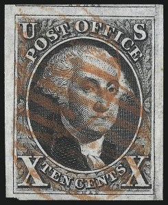 Sale 1078, Lot 52, 10c 1847 Issue, 1875 Reproduction of 1847 Issue (Scott 2-4)