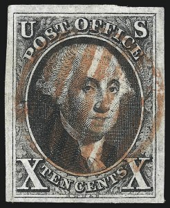 Sale 1078, Lot 53, 10c 1847 Issue, 1875 Reproduction of 1847 Issue (Scott 2-4)
