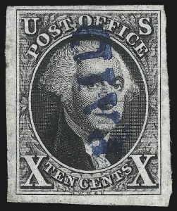 Sale 1078, Lot 64, 10c 1847 Issue, 1875 Reproduction of 1847 Issue (Scott 2-4)