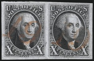 Sale 1078, Lot 66, 10c 1847 Issue, 1875 Reproduction of 1847 Issue (Scott 2-4)