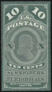 Sale 1079, Lot 2047, 1865 Issue Unused (Scott PR1-PR3)