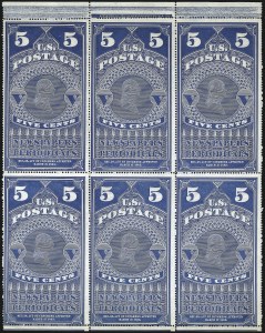 Sale 1079, Lot 2059, 1875 Reprint of 1865 Issue, 1881 Special Printing (Scott PR4-PR8)