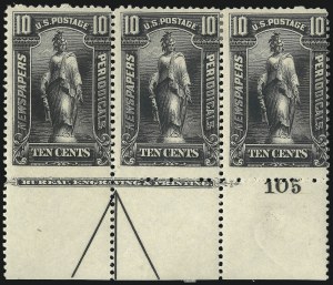 Sale 1079, Lot 2197, 1895 Unwatermarked Issue Unused (Scott PR102-PR113)