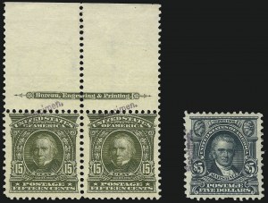 Sale 1082, Lot 290, Essays and Proofs: Specimen Overprints